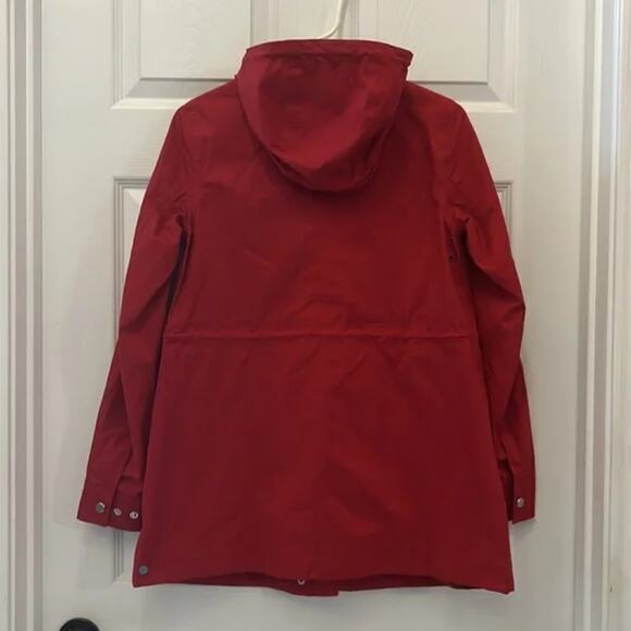 Hunter Red Original Cotton Smock Water Resistant Long Sleeve Hooded Rain Jacket - Picture 5 of 5